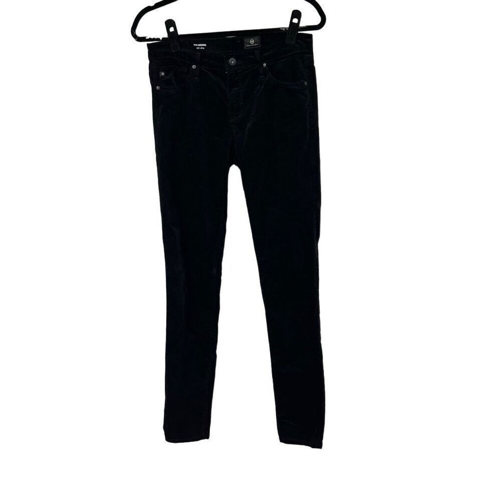 AG Adriano Goldschmied Black The Legging Super Skinny Corduroy Jeans 28R Womens